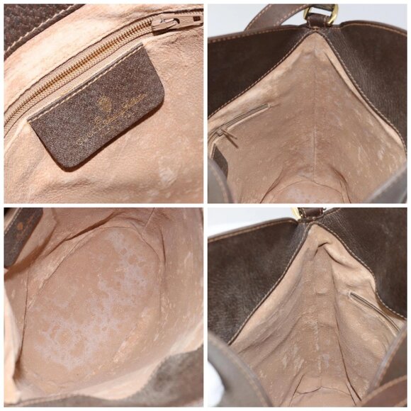 GUCCI GG Supreme Web Sherry Line Bag PVC Leather Beige 40 02 081 Auth BA7253 - Picture 15 of 16